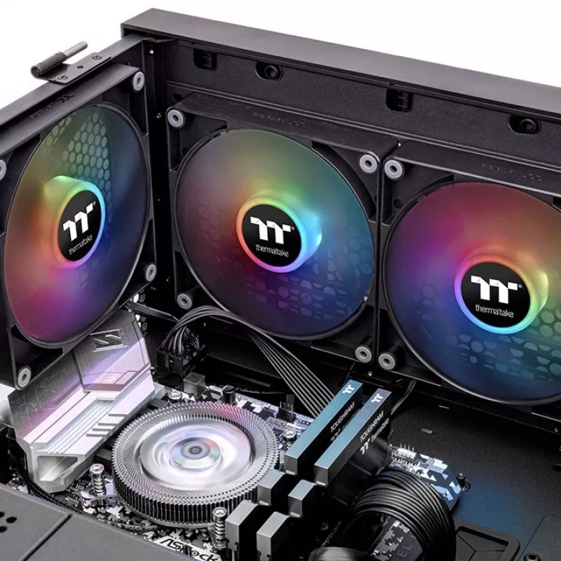 THERMALTAKE Ventoinha de Refrigeração para PC - CT140 ARGB Sync - 14 cm - Preto - Pack de 2