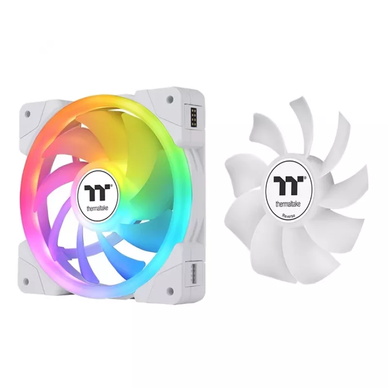 THERMALTAKE Ventoinha de Refrigeração para PC - SWAFAN EX12 ARGB Sync TT Premium Edition - 12 cm - Branco - Pack de 3