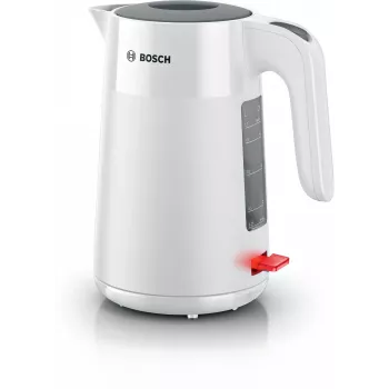 Chaleira Bosch TWK2M161, 1,7 l, 2400 W, branco, corpo em plástico, base 360°