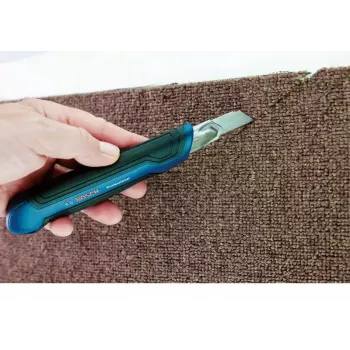 Faca universal Bosch 1 600 A02 7M4 azul, faca dobrável em aço inoxidável