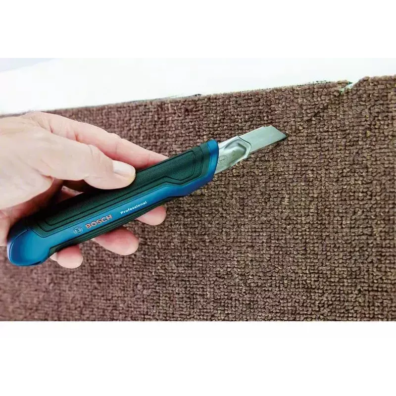 Faca universal Bosch 1 600 A02 7M4 azul, faca dobrável em aço inoxidável