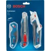 Faca universal Bosch 1 600 A02 7M4 azul, faca dobrável em aço inoxidável