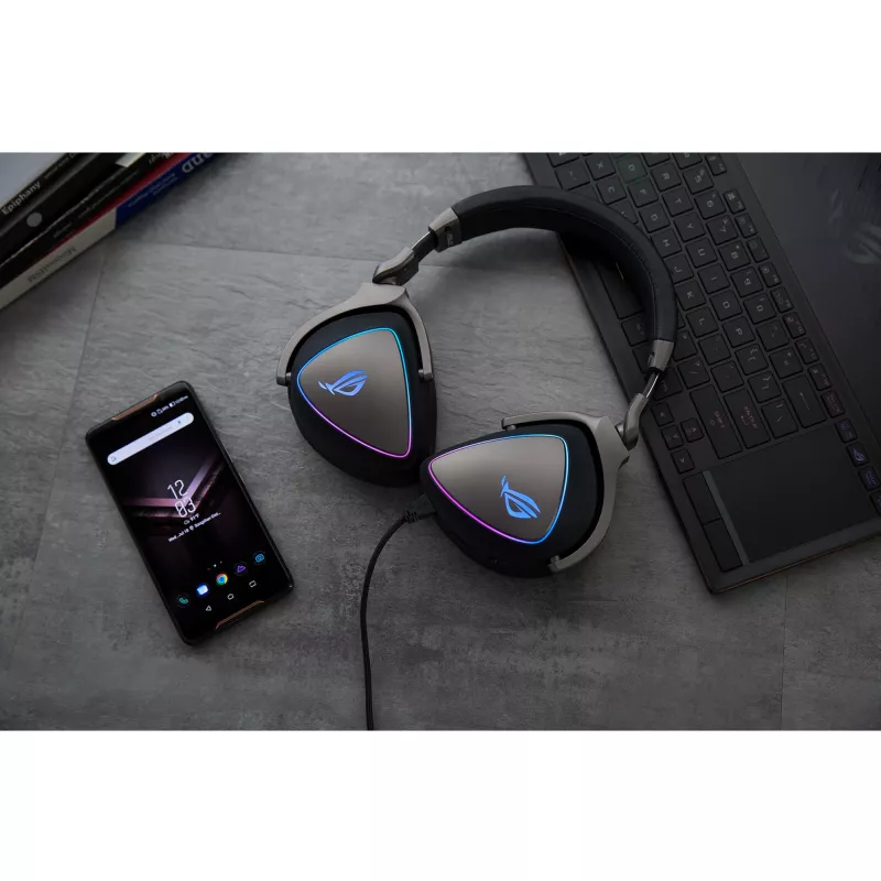 Headset ASUS ROG Delta Headset Gaming com fios preto