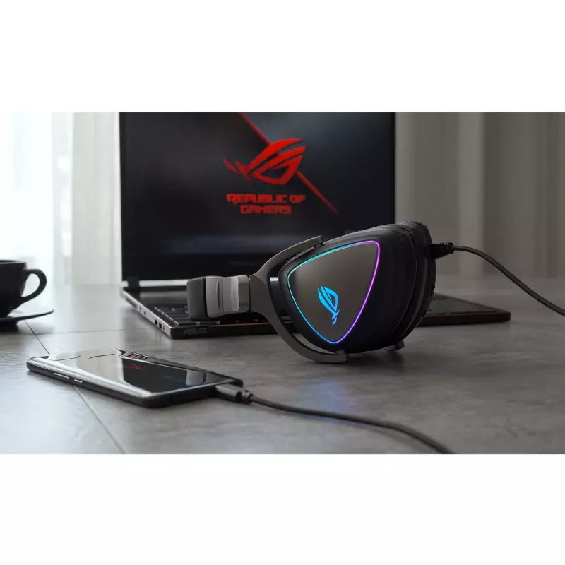 Headset ASUS ROG Delta Headset Gaming com fios preto