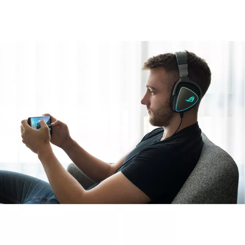 Headset ASUS ROG Delta Headset Gaming com fios preto