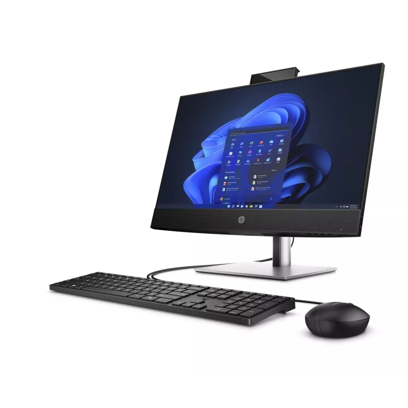 HP ProOne 440 G9 A1JJ8ES PC tudo-em-um, Intel Core i3-13100T, 60,5 cm (23,8 polegadas) Full HD 1920 x 1080 ecrã tátil, 16 GB DDR4, 512 GB SSD, Wi-Fi, Bluetooth, Windows 11 Pro, preto/prateado