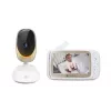 Videocâmara Motorola VM85 CONNECT — ecrã TFT de 5 polegadas, 480×272, 300 m de alcance, 2× zoom digital, 2,4 GHz Wi‑Fi/FHSS, áudio bidirecional, branco