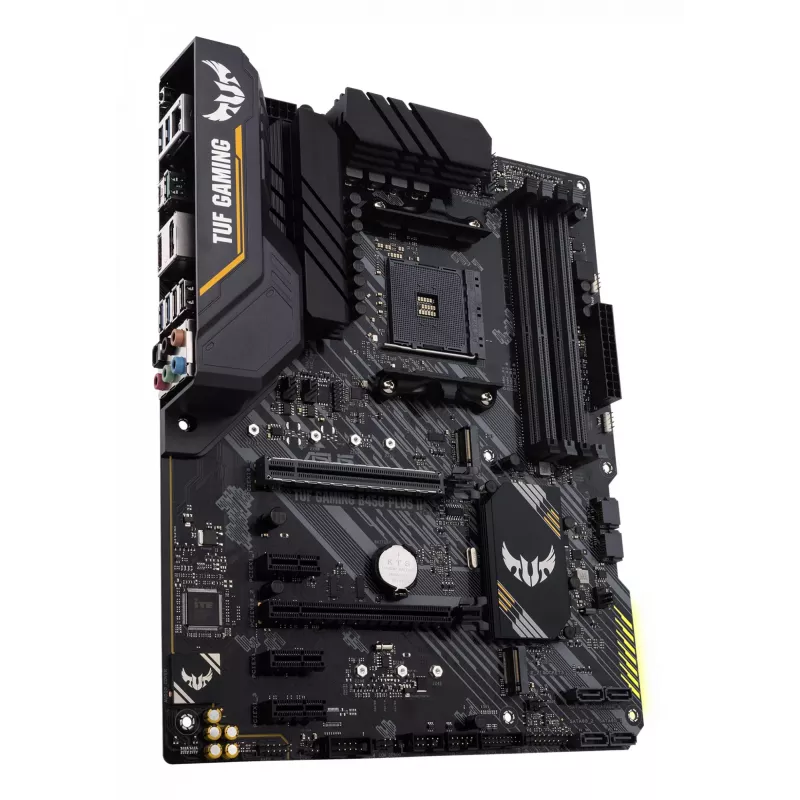 Placa-mãe ASUS TUF GAMING B450-PLUS II ATX, AMD B450, Socket AM4, 4×DIMM DDR4, 128GB, 1×M.2, 6×SATA, HDMI 2.0b, DP1.2, Gigabit LAN