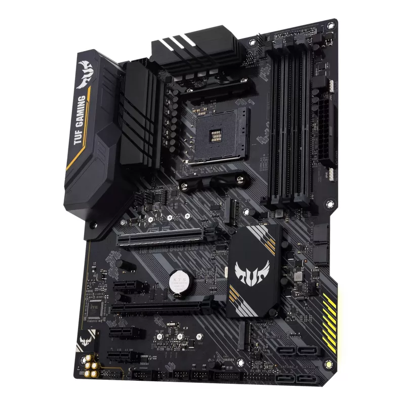 Placa-mãe ASUS TUF GAMING B450-PLUS II ATX, AMD B450, Socket AM4, 4×DIMM DDR4, 128GB, 1×M.2, 6×SATA, HDMI 2.0b, DP1.2, Gigabit LAN