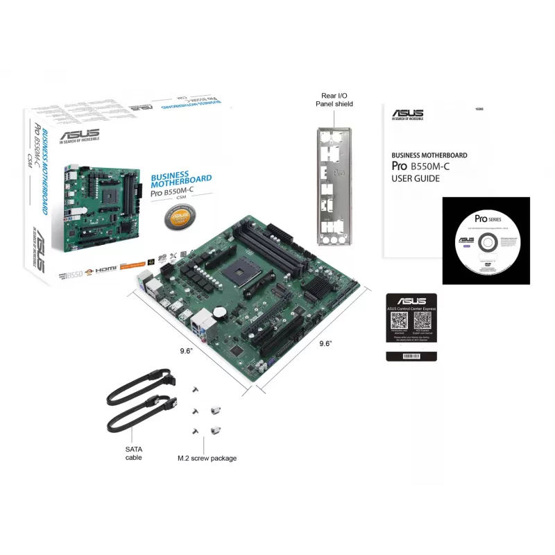 Placa-mãe ASUS PRO B550M-C/CSM AMD B550 Socket AM4 micro ATX