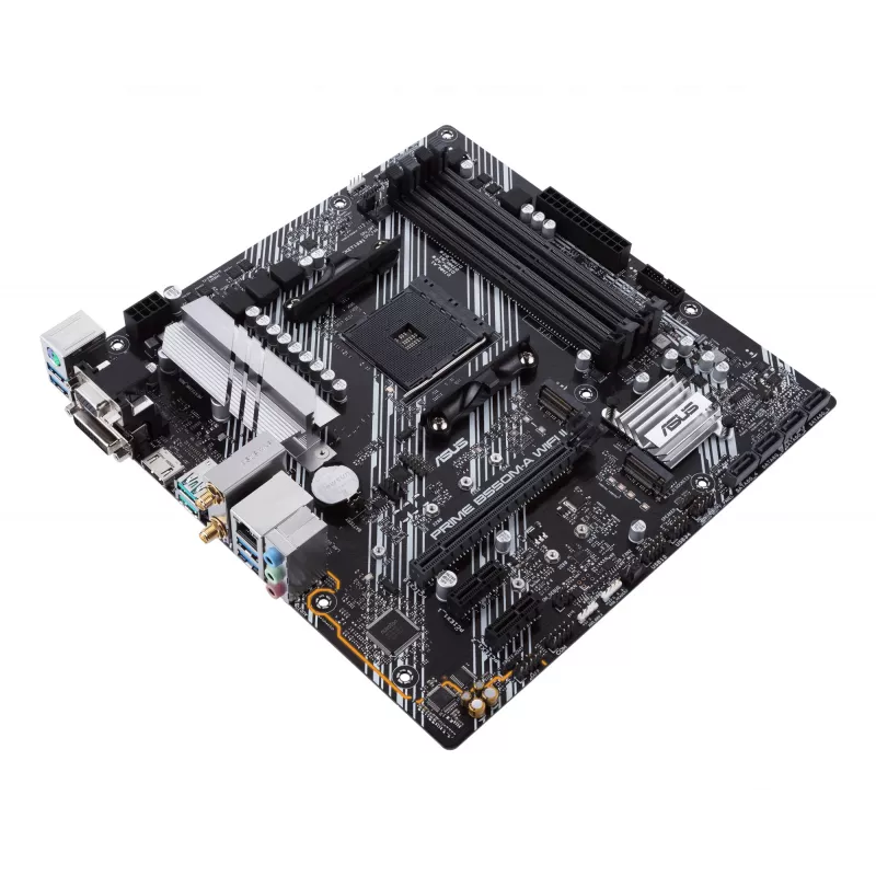 Placa-mãe ASUS PRIME B550M-A WIFI II micro ATX — AMD B550, Socket AM4, DDR4, 4 DIMM, Wi‑Fi 6, Bluetooth 5.2, 2x M.2, HDMI 2.1