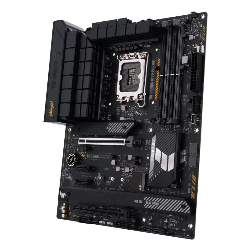 Placa-mãe ASUS TUF GAMING H770-PRO WIFI — Intel H770, LGA 1700, ATX, DDR5, 4x DIMM, 128GB, Wi‑Fi 6, 2.5Gb LAN, 4x M.2