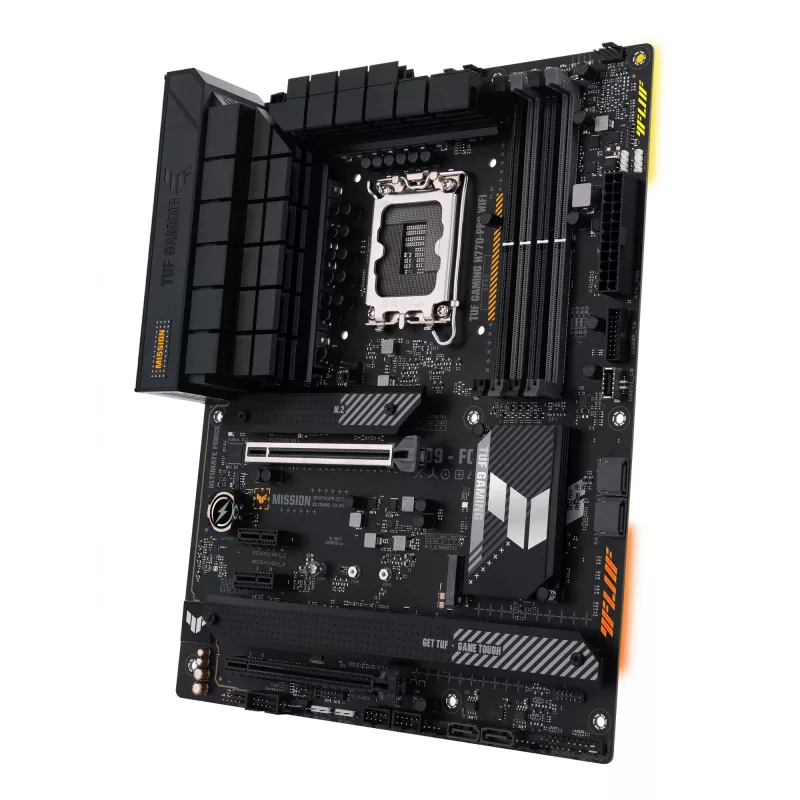 Placa-mãe ASUS TUF GAMING H770-PRO WIFI — Intel H770, LGA 1700, ATX, DDR5, 4x DIMM, 128GB, Wi‑Fi 6, 2.5Gb LAN, 4x M.2
