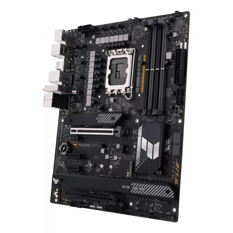 Placa-mãe ASUS TUF GAMING H770-PRO WIFI — Intel H770, LGA 1700, ATX, DDR5, 4x DIMM, 128GB, Wi‑Fi 6, 2.5Gb LAN, 4x M.2