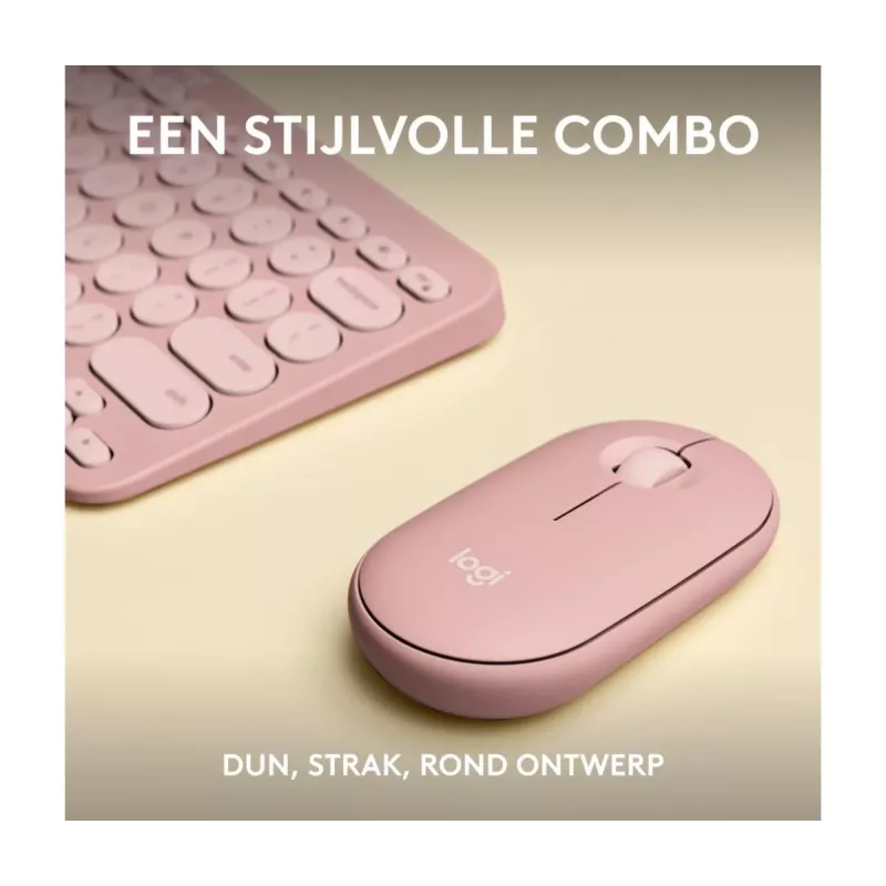 Logitech Pebble 2 Combo teclado e rato sem fios rosa QWERTY