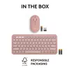 Logitech Pebble 2 Combo teclado e rato sem fios rosa QWERTY