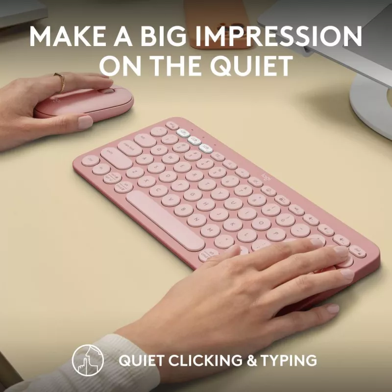 Logitech Pebble 2 Combo teclado e rato sem fios rosa QWERTY