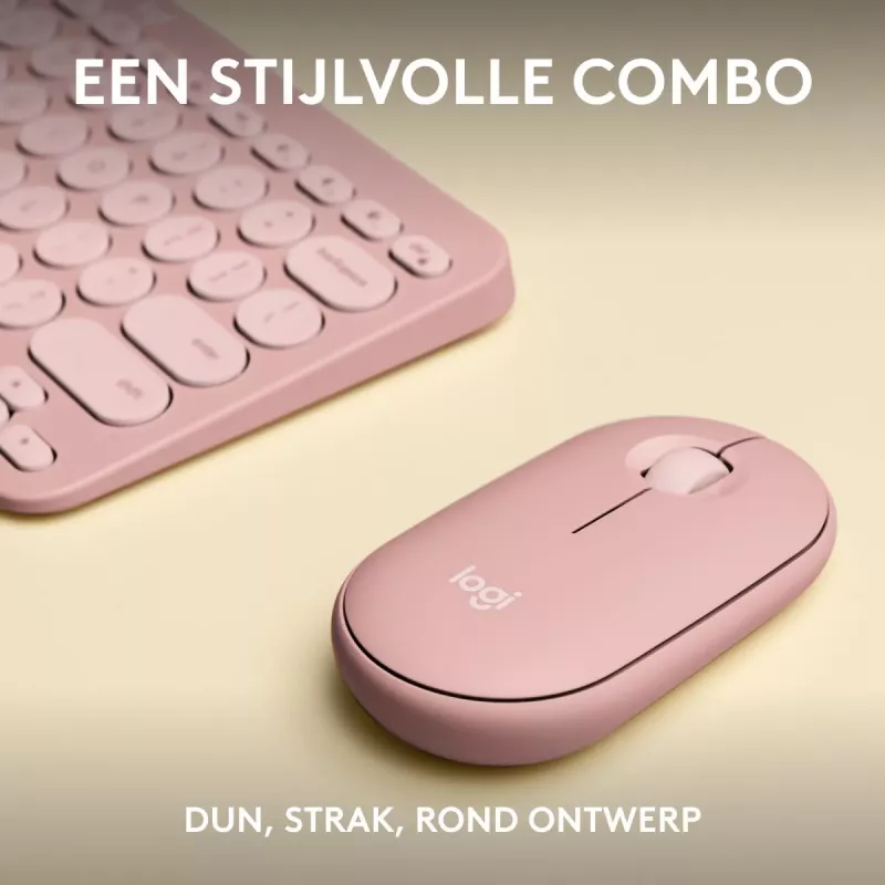 Logitech Pebble 2 Combo teclado e rato sem fios rosa QWERTY