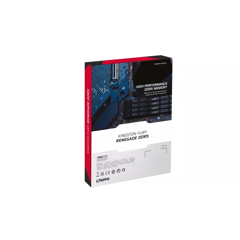 Kingston Technology FURY 32GB 8000MT/s DDR5 CL38 DIMM (Kit de 2) Renegade prateado XMP