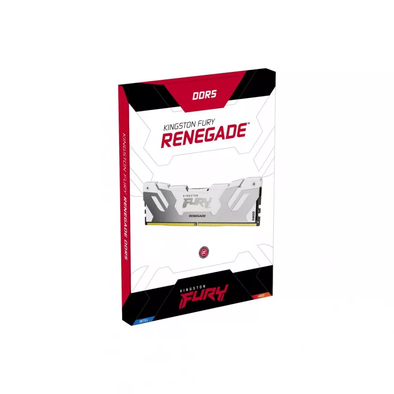 Kingston Technology FURY 64GB 6400MT/s DDR5 CL32 DIMM (Kit de 2) Renegade RGB branco XMP