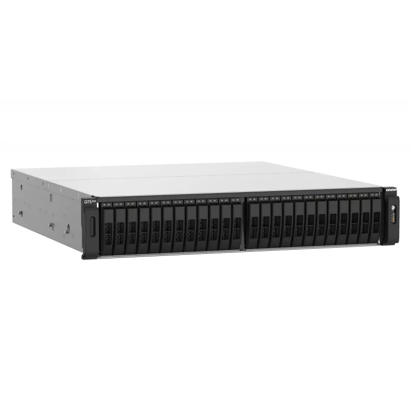 NAS QNAP TS-h2490FU Rack (2U) EPYC 7232P 64 GB DDR4 0 TB QuTS hero Black, Cinzento