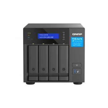 NAS QNAP TVS-H474 Torre Intel® Pentium® G7400 8 GB DDR4 0 TB QuTS hero Black