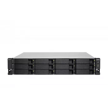 NAS QNAP TS-H1886XU-RP-R2 Rack (3U) Intel® Xeon® D D-1622 32 GB DDR4 0 TB QuTS hero Black, Cinzento