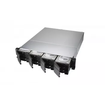 NAS QNAP TS-H1886XU-RP-R2 Rack (3U) Intel® Xeon® D D-1622 32 GB DDR4 0 TB QuTS hero Black, Cinzento
