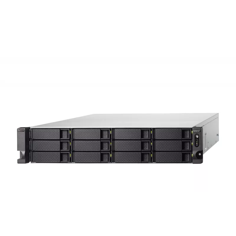 NAS QNAP TS-H1886XU-RP-R2 Rack (3U) Intel® Xeon® D D-1622 32 GB DDR4 0 TB QuTS hero Black, Cinzento