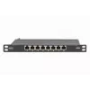 Patch Panel DIGITUS CAT6A blindado, 8 portas 1/2U, instalação em rack de 10
