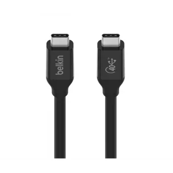 Cabo USB4 Belkin USB-C / USB-C 40 Gbit/s 100 W 0,8 m preto