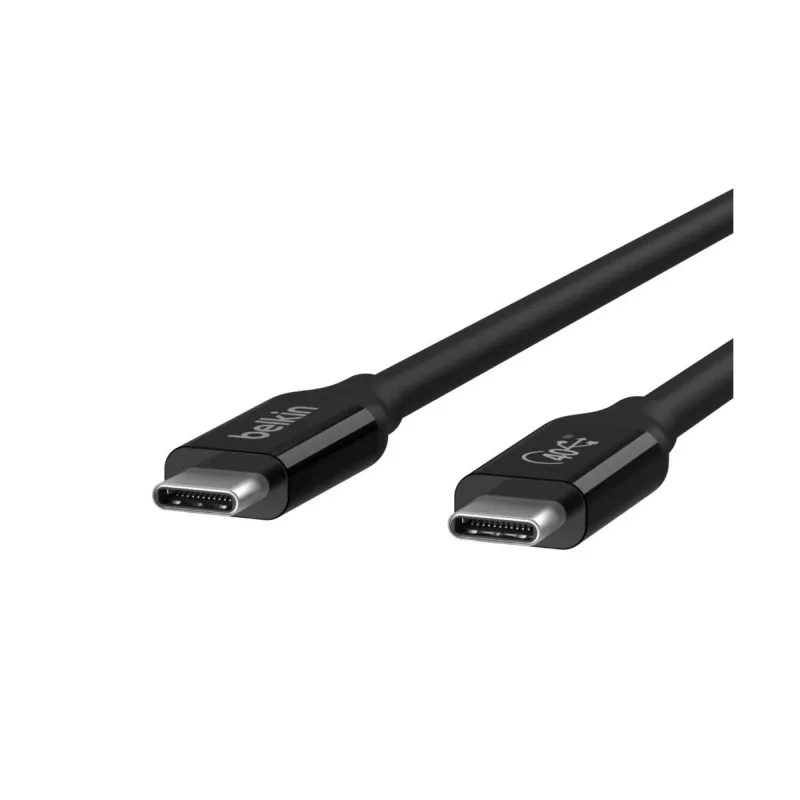 Cabo USB4 Belkin USB-C / USB-C 40 Gbit/s 100 W 0,8 m preto