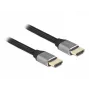 Cabo HDMI Ultra High Speed DELOCK - macho A / macho A - 48 Gbps 8K 60 Hz - 3 m - cinzento