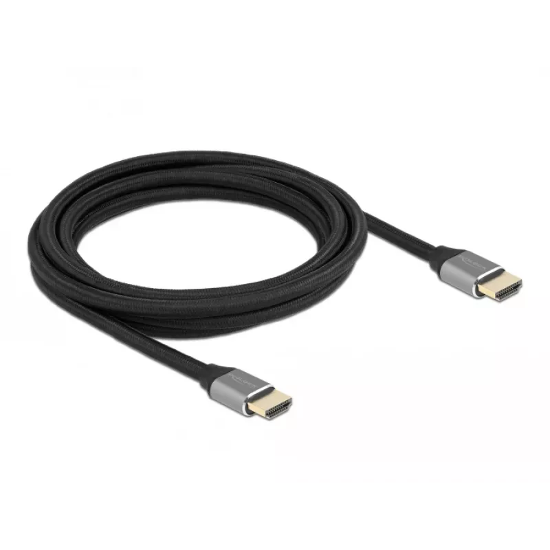 Cabo HDMI Ultra High Speed DELOCK - macho A / macho A - 48 Gbps 8K 60 Hz - 3 m - cinzento