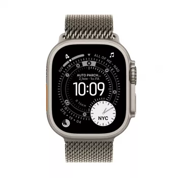 APPLE Watch Ultra 3 (2025) 5G 49 mm caixa de titânio natural com Natural Titanium Milanese Loop S