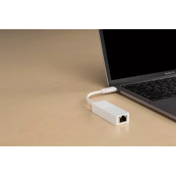 D-Link adaptador USB-C para Gigabit Ethernet, com fios, USB Type-C, Ethernet, 1000 Mbit/s, branco