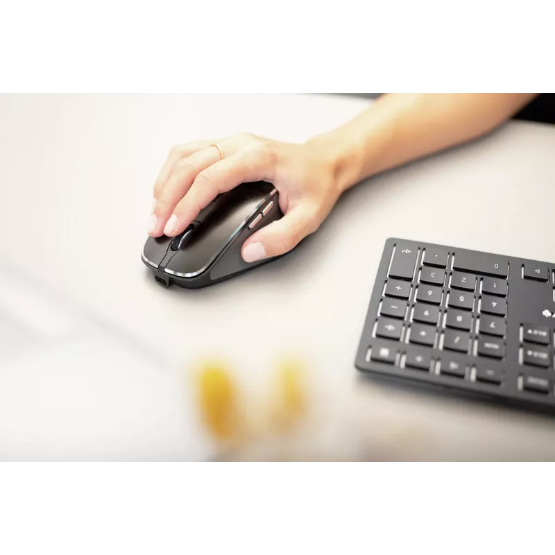 CHERRY DW 9500 SLIM teclado e rato incluídos universal RF sem fios + Bluetooth QWERTY inglês preto, cinzento