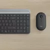 LOGITECH conjunto de teclado e rato sem fios finos MK470 - grafite - AZERTY belga