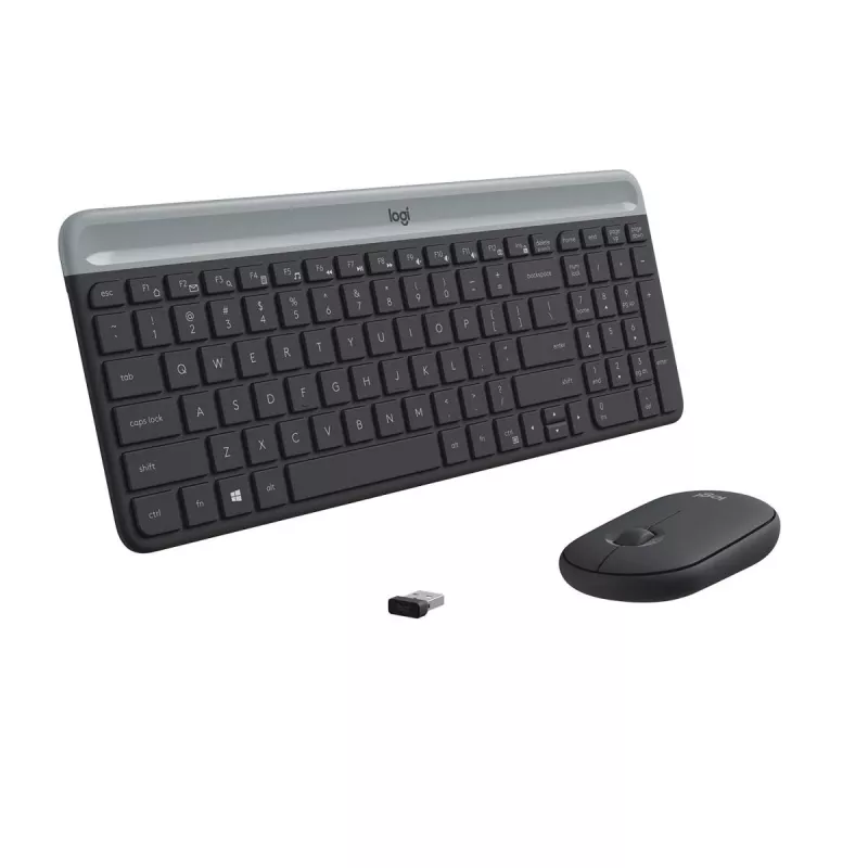 LOGITECH conjunto de teclado e rato sem fios finos MK470 - grafite - AZERTY belga