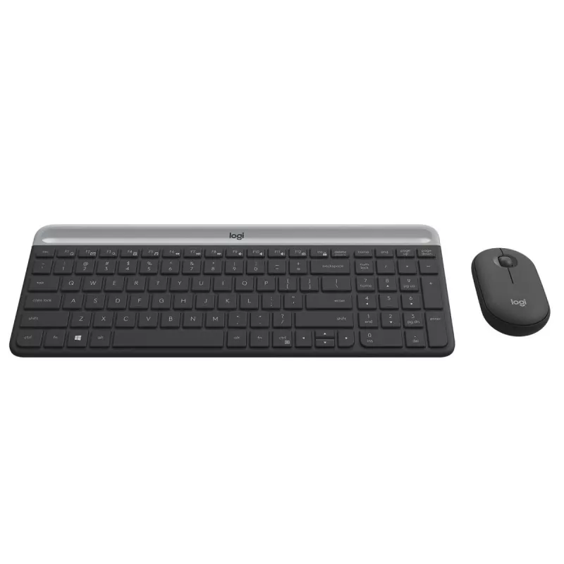 LOGITECH conjunto de teclado e rato sem fios finos MK470 - grafite - AZERTY belga