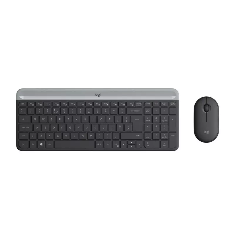 LOGITECH conjunto de teclado e rato sem fios finos MK470 - grafite - AZERTY belga