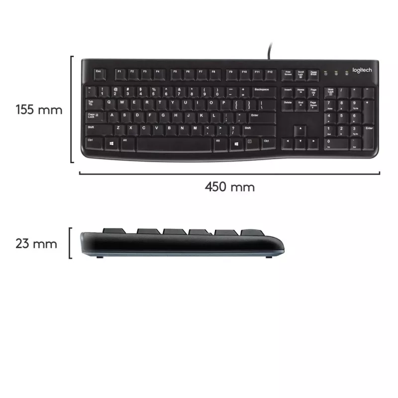 LOGITECH teclado K120 - Azerty belga