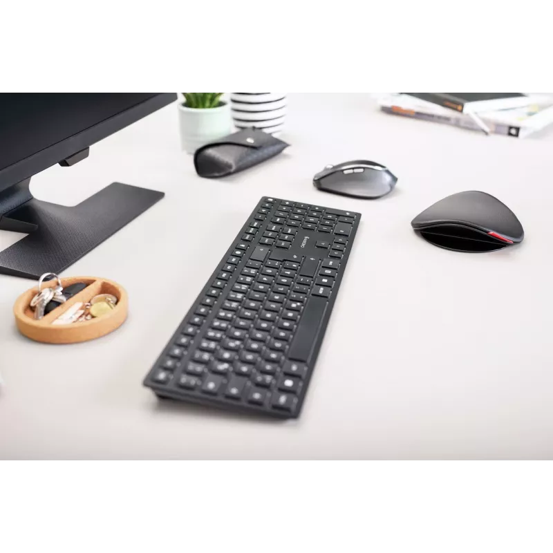 CHERRY KW 9100 SLIM teclado universal RF sem fios + Bluetooth QWERTY inglês preto