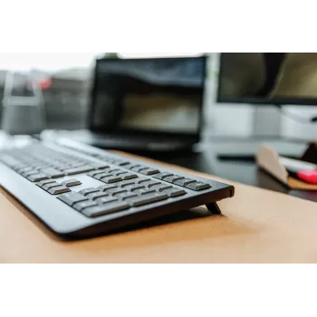 CHERRY KW 3000 teclado universal RF sem fios QWERTY espanhol preto