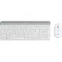 Conjunto de teclado e rato sem fios LOGITECH Slim Mk470 - Offwhite - Qwertz Ge