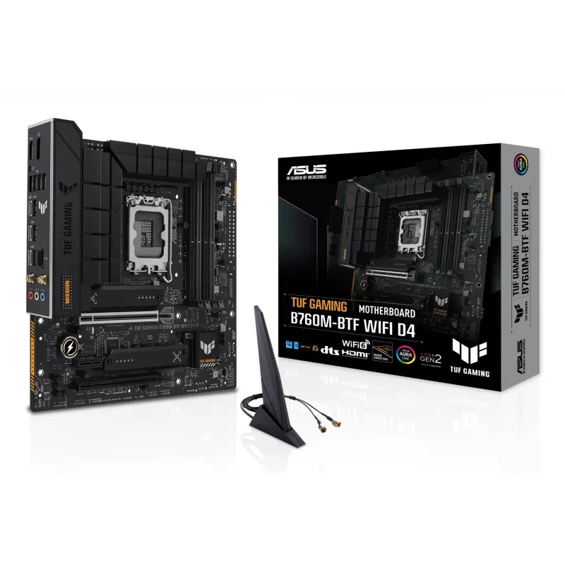 Placa-mãe ASUS TUF GAMING B760M-BTF WIFI D4 Intel B760 LGA 1700 micro ATX