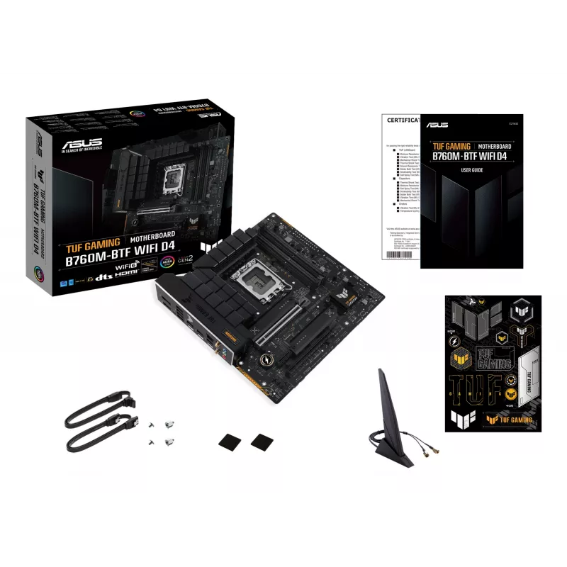 Placa-mãe ASUS TUF GAMING B760M-BTF WIFI D4 Intel B760 LGA 1700 micro ATX