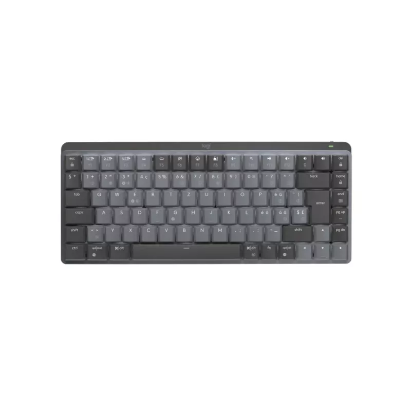 Teclado sem fios iluminado minimalista LOGITECH Mx Mechanical Mini - Graphite Tactile Quiet Qwertz Suisse