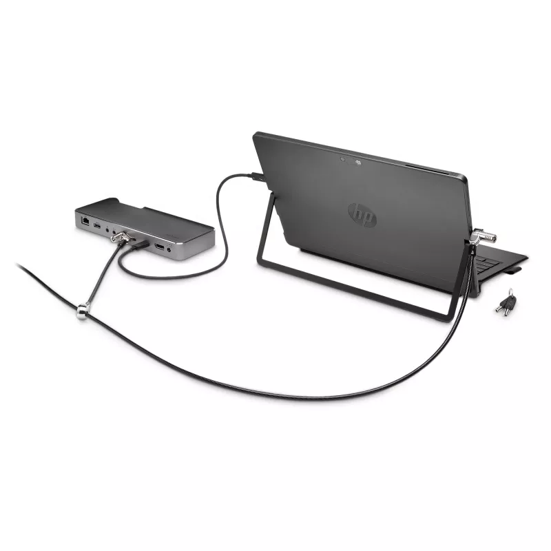 Cadeado para portátil Kensington NanoSaver Keyed Dual Head, 1,8 m, Kensington, chave, aço carbono, preto, aço inoxidável