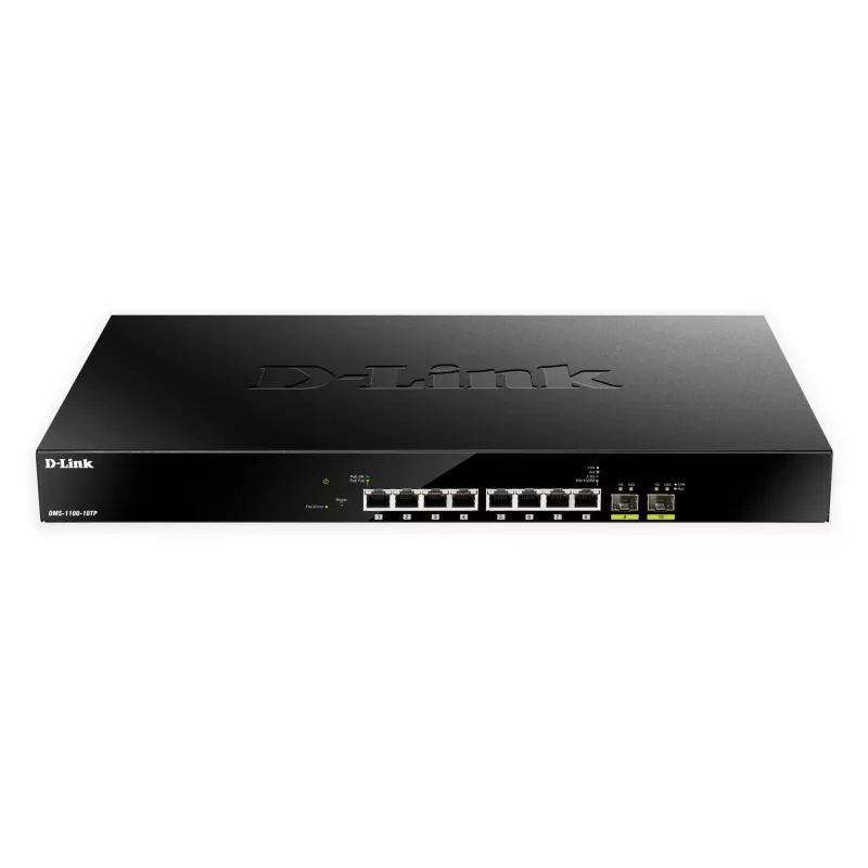 Switch gerido inteligente D-Link 10 portas Multi-Gigabit PoE+, Gerido, L2, 2.5G Ethernet (100/1000/2500), Power over Ethernet (PoE), Montagem em rack, 1U